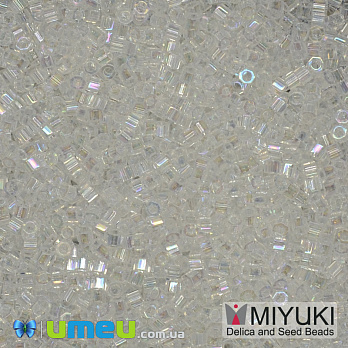 Бисер японский Miyuki Delica Cut 11/0 DBC0051, Прозрачный АВ, 3 г (BIS-040100)