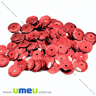 Пайетки Китай круглые граненые, 10 мм, Красные, 5 г (PAI-031975)