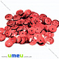 Пайетки Китай круглые граненые, 10 мм, Красные, 5 г (PAI-031975)