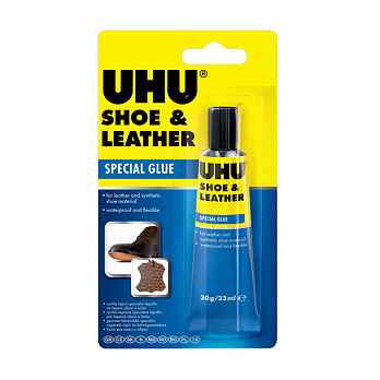 Клей UHU Shoe-Leather для кожи и обуви, 33 мл, 1 шт (INS-053304)