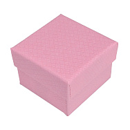 Подарункова коробочка Квадратна під кільце, 5х5х3,5 см, Рожева, 1 шт. (UPK-053780)