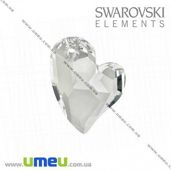 Подвеска Swarovski 6261 Crystal, 17х13 мм, Дикое сердце, 1 шт (POD-005646)