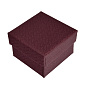 Подарочная коробочка Квадратная под кольцо, 5х5х3,5 см, Бордовая, 1 шт (UPK-053781)