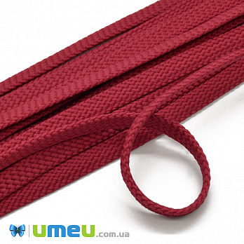 Полиэстеровый шнур плоский 7 мм, Красный, 1 м (LEN-039366)