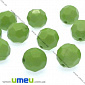 Намистина пластикова Кругла гранована, 16 мм, Зелена, 1 шт (BUS-000709)