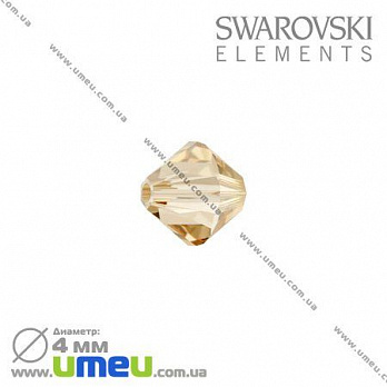 Бусина Swarovski 5301 Golden Shadow, 4х4 мм, Биконус, 1 шт (BUS-003182)