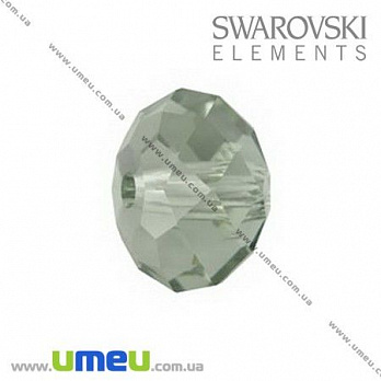 Бусина Swarovski 5040 Black Diamond, 8х6 мм, Рондель, 1 шт (BUS-003262)