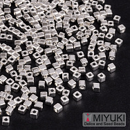 Бісер японський Miyuki Cubes SB18-961, 1,8 мм, Покриття срібло 925, 1 г (BIS-053287)