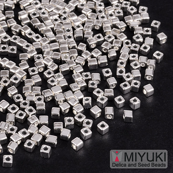 Бисер японский Miyuki Cubes SB18-961, 1,8 мм, Покрытие серебро 925, 1 г (BIS-053287)