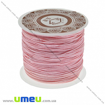 Нейлоновый шнур (для браслетов Шамбала), 1 мм, Розовый, 1 м (LEN-007255)