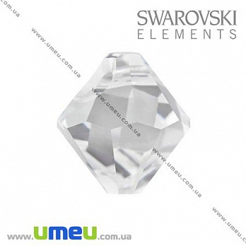 Подвеска Swarovski 6328 Crystal, 6х6 мм, Биконус, 1 шт (POD-005669)