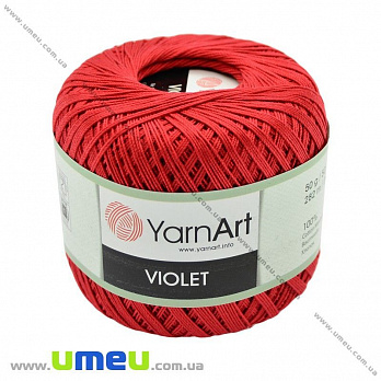 Пряжа YarnArt Violet 50 г, 282 м, Красная 6328, 1 моток (YAR-022951)