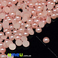 Полубусіна пластикова Перли, 4 мм, Кругла, Рожева світла, 1 шт (KAB-022634)