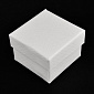 Подарункова коробочка Квадратна під кільце, 5х5х3,5 см, Біла, 1 шт. (UPK-053782)