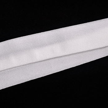 Трикотажная бейка (матовая), 15 мм, Белая, 1 м (LEN-044766)