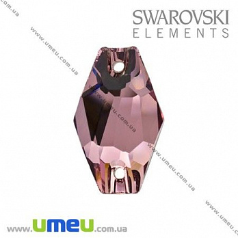 Пришивной элемент Swarovski 3261 Antique Pink, 18х11 мм, 1 шт (KAB-005532)