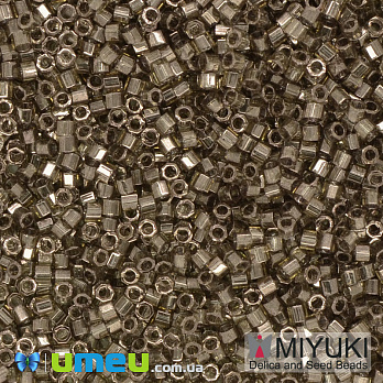 Бисер японский Miyuki Delica Cut 11/0 DBC0123, Серо-оливковый, 3 г (BIS-040092)