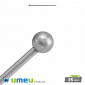Гвоздики с шариком, Темное серебро, 35 мм, 0,5 мм, уп (5 г) (PIN-053022)