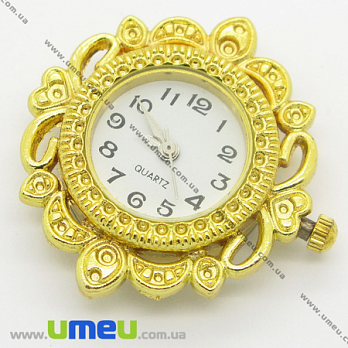 [Архив] Часы для браслетов ажурные, Золото, 32х29 мм, 1 шт (CLC-006105)