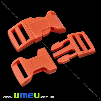 Фастекс пластиковый, 15 мм, Оранжевый, 1 шт (ZAM-018957)