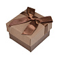 Подарункова коробочка Квадратна під кільце, 5х5х3,5 см, Коричнева, 1 шт. (UPK-053771)