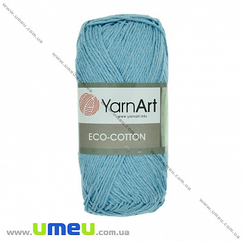 Пряжа YarnArt Eco-cotton 100 г, 220 м, Бирюзовая 765, 1 моток (YAR-025222)