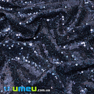 Фатин с пайетками, Синий темный, 1 лист (20х30 см) (LTH-040722)