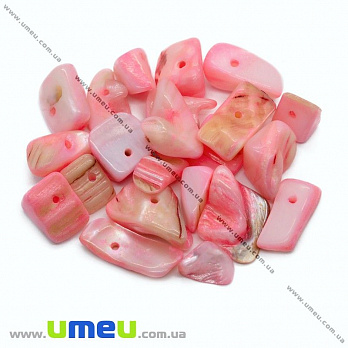 Скол (крошка) натуральный камень Перламутр розовый, 8-17 мм, 20 г (BUS-012617)
