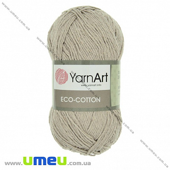 Пряжа YarnArt Eco-cotton 100 г, 220 м, Бежевая 768, 1 моток (YAR-025213)