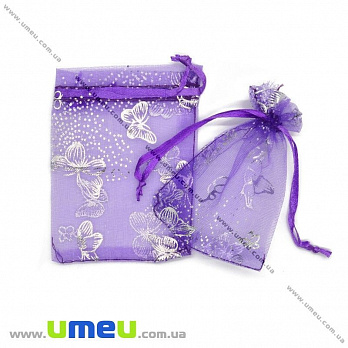 Подарочная упаковка из органзы, 7х9 см, Фиолетовая, 1 шт (UPK-012354)