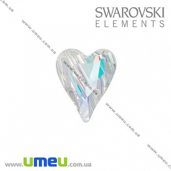 Бусина Swarovski 5743 Wild Hearts, Crystal AB, 12 мм, Сердце, 1 шт (BUS-009893)