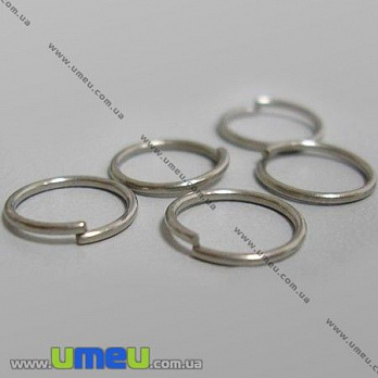 Колечки, Темное серебро, 7 мм, толщина 0,7 мм, 50 шт (PIN-001817)