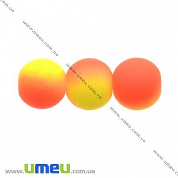 [Архив] Бусина стеклянная НЕОН, 8 мм, Желто-оранжевая флуоресцентная, 1 шт (BUS-008316)