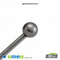 Гвоздики з кулькою, Чорні, 32 мм, 0,5 мм, уп (5 г) (PIN-053008)