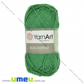 Пряжа YarnArt Eco-cotton 100 г, 220 м, Зеленая 767, 1 моток (YAR-025218)