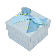 Подарункова коробочка Квадратна під кільце, 5х5х3,5 см, Блакитна, 1 шт (UPK-053778)