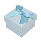 Подарункова коробочка Квадратна під кільце, 5х5х3,5 см, Блакитна, 1 шт (UPK-053778)