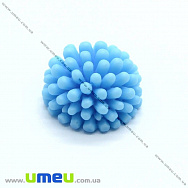 Кабошон из полимерной глины Цветок голубой, 12 мм, 1 шт (KAB-011722)