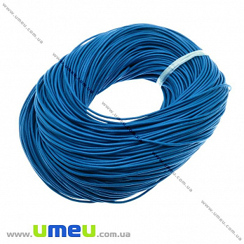 Кожаный шнур, 2 мм, Синий, 1 м (LEN-012279)