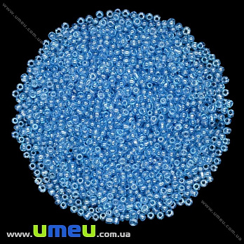 Бисер китайский мелкий, 12/0, Голубой глазурированый, 2 мм, 25 г (BIS-015680)