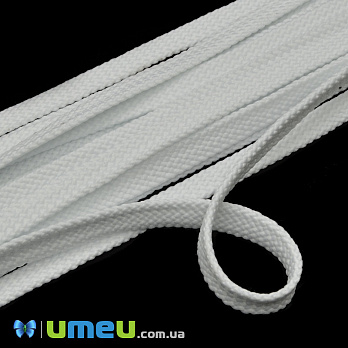 Полиэстеровый шнур плоский 7 мм, Белый, 1 м (LEN-039351)