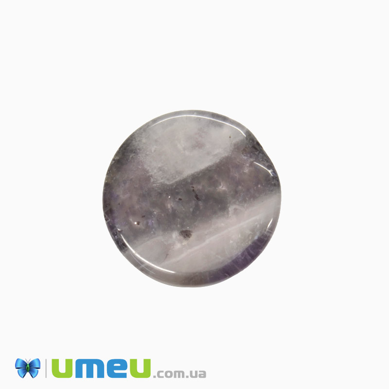 Кабошон нат. камінь Аметист УЦІНКА, Круглий, 16 мм (KAB-020592)