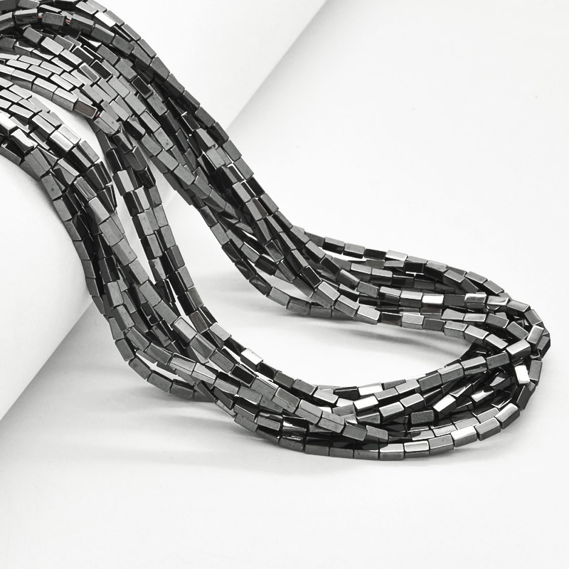 Намистини Гематит, Нат. кам., Прямокутник, 2,2 х4, 2 мм (BUS-054011)