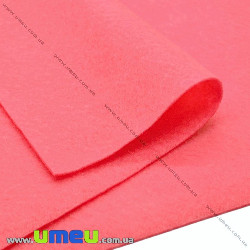 Фетр м'який 1,3 мм, 30х30 см, 547 Кораловий (FLT-034187)