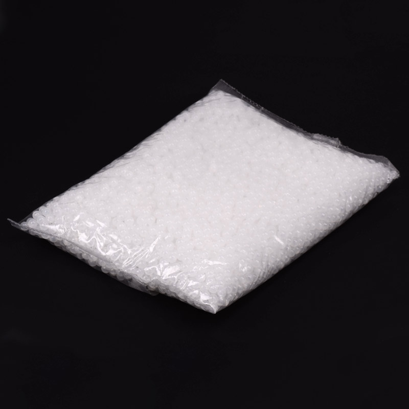 Намистини для сумок, Пластикові напівпрозорі, Круглі, 6 мм, Білі (BUS-056160)