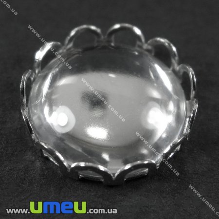 Основа кругла, 12 мм, Темне срібло (OSN-002209)