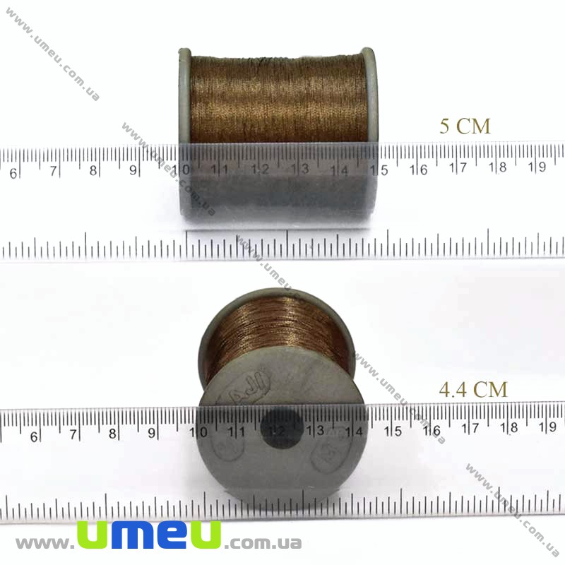 Нитки металізовані 0,1 мм, Коричнева (KNT-028179)