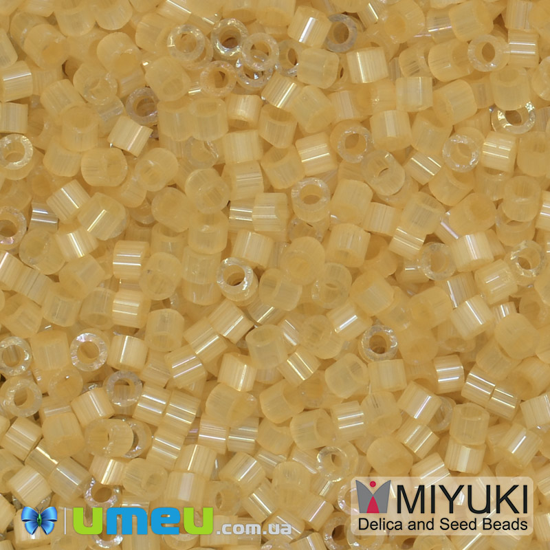 Бісер японський Miyuki Delica 11/0 DB1801, Сатин бежевий (BIS-045511)