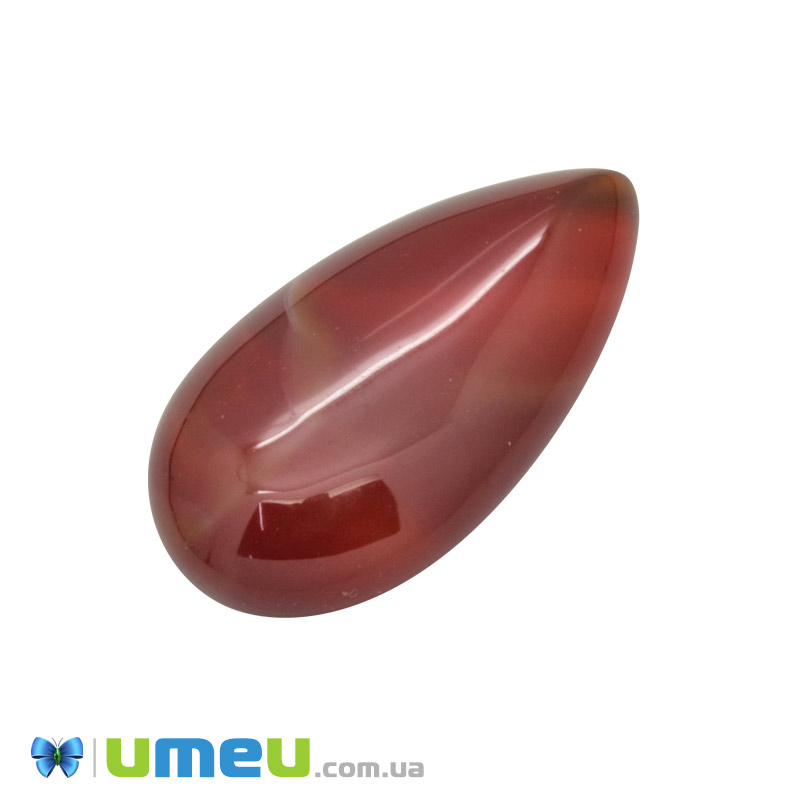 Кабошон нат. камінь Сердолік, Крапля, 28х15,2 мм (KAB-050652)