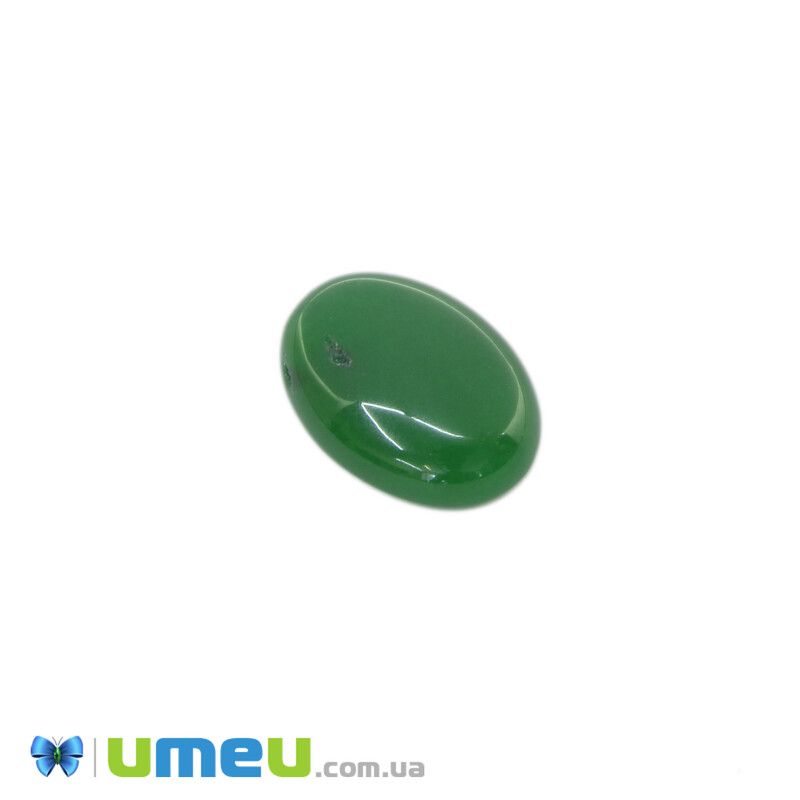Кабошон нат. камінь Агат зелений (2 сорт), Овал, 18х13 мм (KAB-042025)